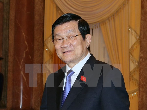 Nguyên Ủy viên Bộ Chính trị, nguyên Chủ tịch nước Cộng hòa xã hội chủ nghĩa Việt Nam Trương Tấn Sang. (Ảnh: Nguyễn Khang/TTXVN)