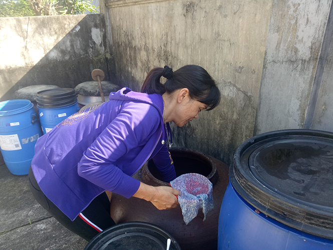 Để có được nước mắm ngon, những hộ dân xã Quang Phú đã phải muối cá trước đó cả năm.