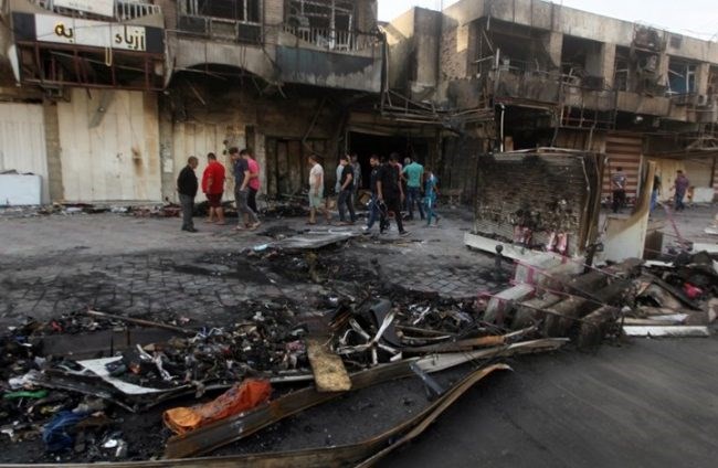 Hiện trường một vụ đánh bom ở Baghdad. (Nguồn: iraqinews.com)