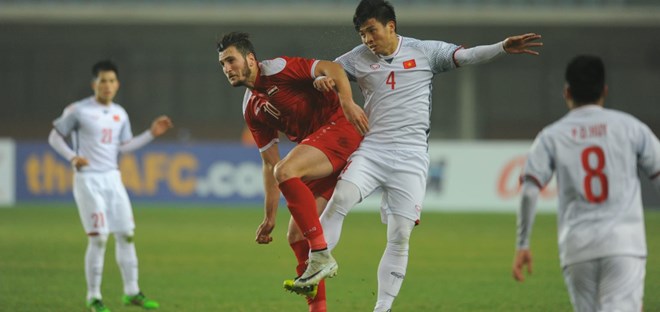 U23 Việt Nam đã thi đấu kiên cường trước U23 Syria. (Nguồn: AFC)