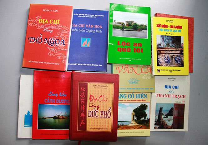 Một số cuốn địa chí làng xã ở tỉnh Quảng Bình được xuất bản gần đây.