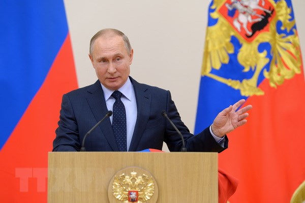 Tổng thống đương nhiệm Vladimir Putin. (Nguồn: AFP/TTXVN)
