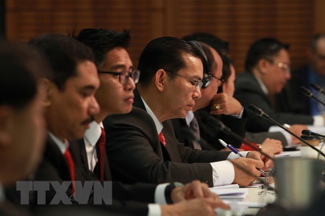 Các đại biểu tham dự phiên hội nghị chống khủng bố thuộc Hội nghị cao cấp đặc biệt ASEAN-Australia, tổ chức ngày 17-3 ở thành phố Sydney. (Nguồn: TTXVN)