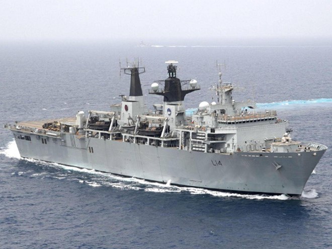 Tàu HMS Albion. (Nguồn: PA)