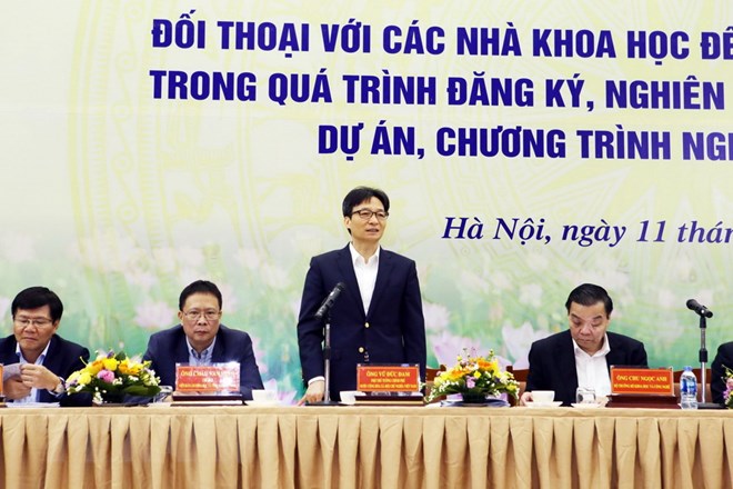 Phó Thủ tướng Vũ Đức Đam phát biểu ý kiến. (Ảnh: Nguyễn Dân/TTXVN)