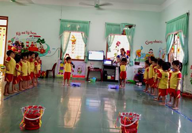  Hầu hết các trường mầm non trên địa bàn huyện Lệ Thủy đã xây dựng môi trường giáo dục an toàn, thân thiện.