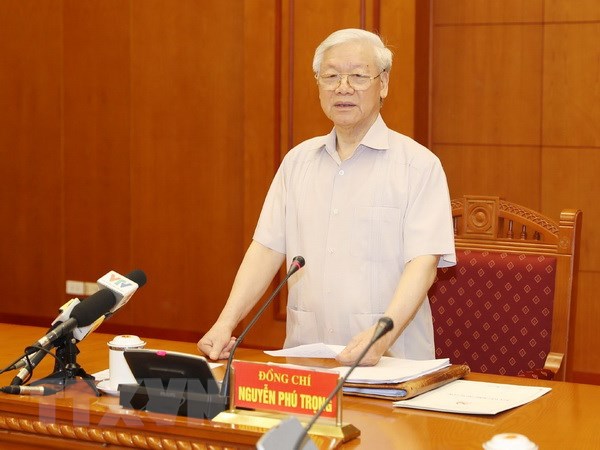 Tổng Bí thư Nguyễn Phú Trọng, Trưởng Ban Chỉ đạo Trung ương về phòng, chống tham nhũng. (Ảnh: Trí Dũng/TTXVN)