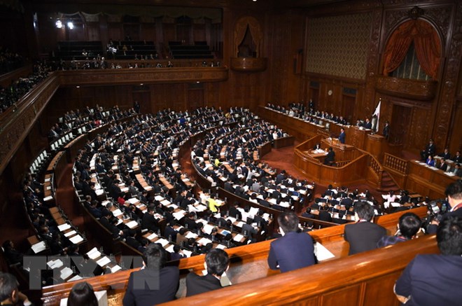 Toàn cảnh một phiên họp Hạ viện Nhật Bản ở Tokyo. (Nguồn: AFP/TTXVN)
