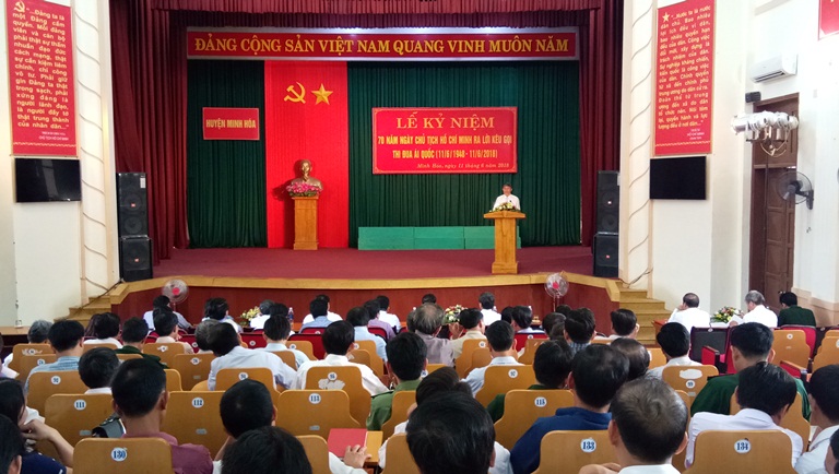 Minh Hóa: Kỷ niệm 70 năm ngày Chủ tịch Hồ Chí Minh ra Lời kêu gọi thi đua ái quốc
