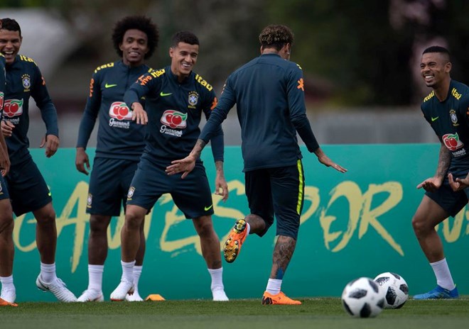 Một buổi tập của đội tuyển Brazil. (Nguồn: Getty Images)