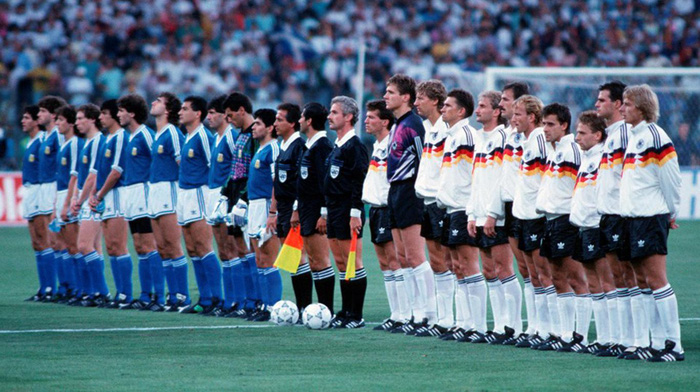 Đội Argentina và Tây Đức tại chung kết World Cup 1990. Tây Đức đã giành chức vô địch bóng đá thế giới trong mùa này - Ảnh: FIFA