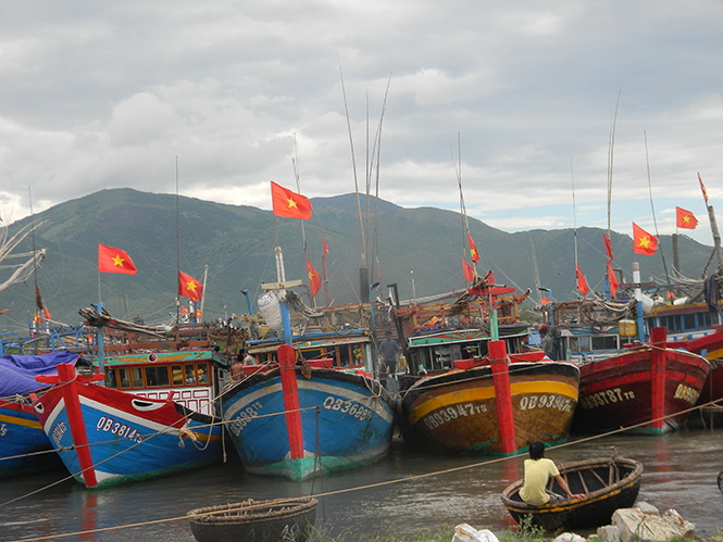  Đội tàu đánh bắt xa bờ của ngư dân xã Cảnh Dương.
