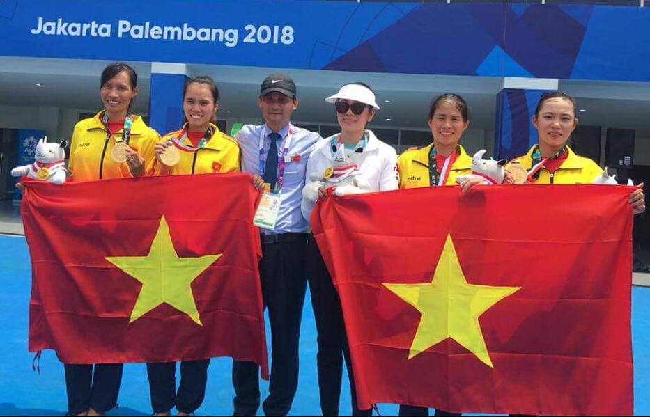 VĐV người Quảng Bình cùng đồng đội giành huy chương vàng rowing tại ASIAD 18