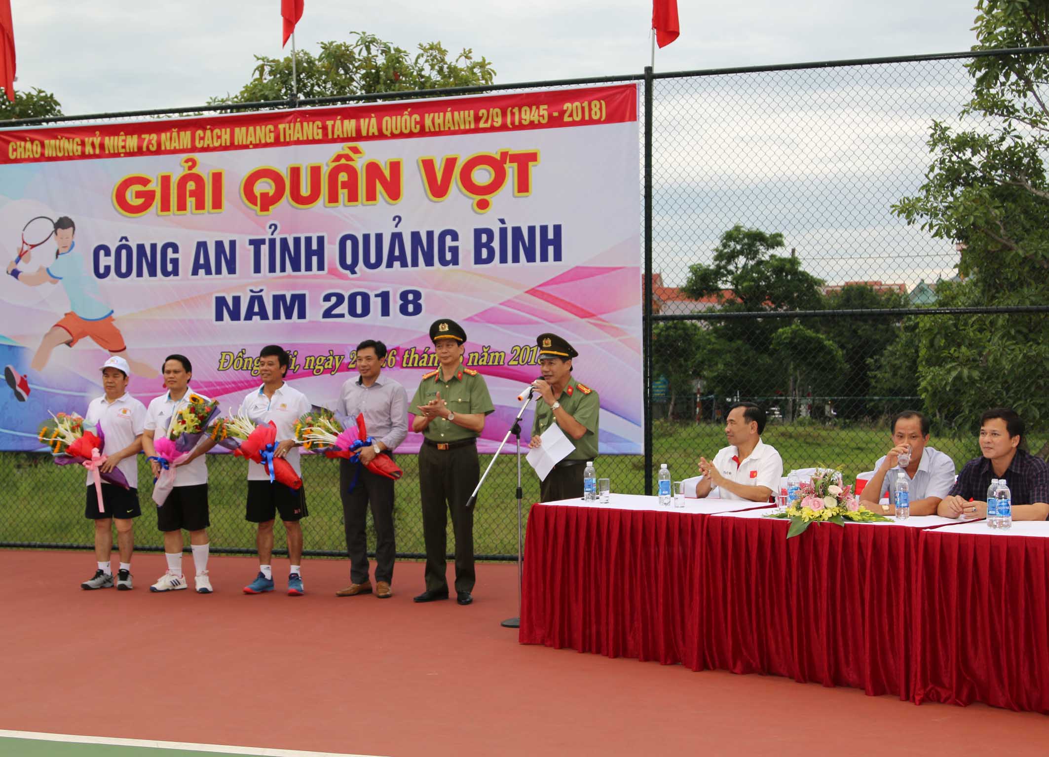 Công an tỉnh Quảng Bình tổ chức thành công giải quần vợt năm 2018