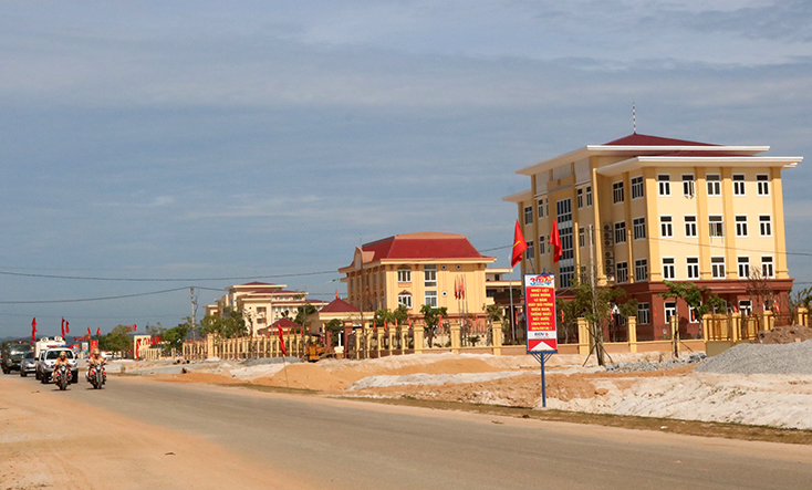 Một góc trung tâm huyện Quảng Trạch hôm nay.