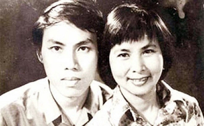 Nhà thơ, nhà viết kịch Lưu Quang Vũ và nhà thơ Xuân Quỳnh.