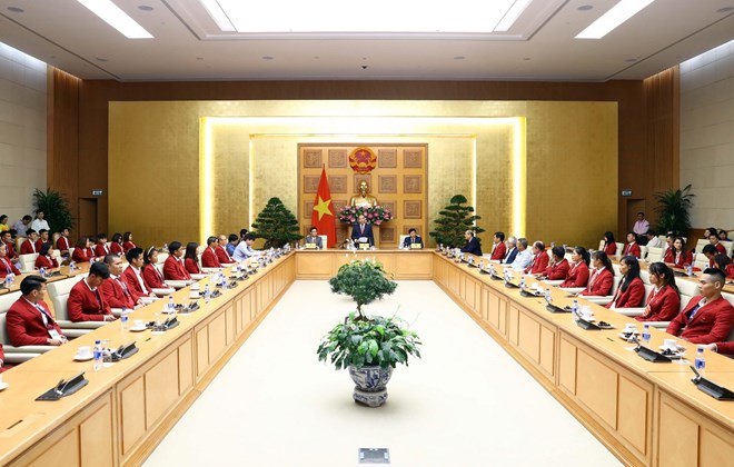 Thủ tướng gặp mặt đoàn thể thao Việt Nam tham dự ASIAD 2018