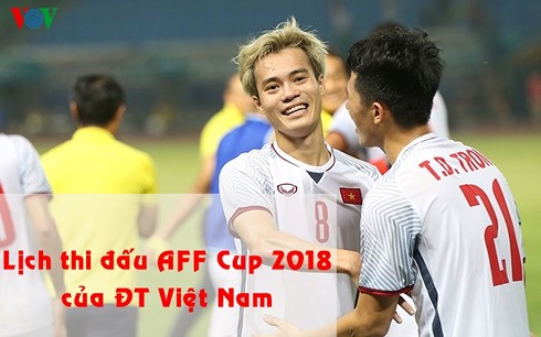 Lịch thi đấu của ĐT Việt Nam tại AFF Cup 2018
