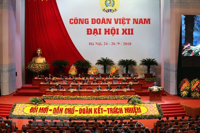 Đại hội Công đoàn Việt Nam lần thứ XII chính thức khai mạc