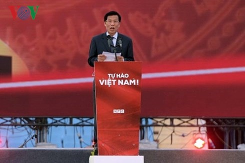 Ông Nguyễn Ngọc Thiện - Bộ trưởng Bộ Văn hóa, Thể thao và Du lịch phát biểu trong chương trình