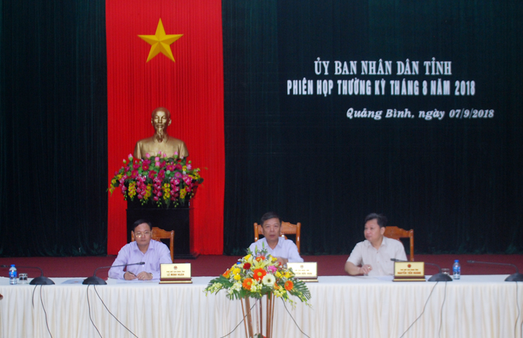 Đồng chí Nguyễn Hữu Hoài, Chủ tịch UBND tỉnh chủ trì phiên họp.