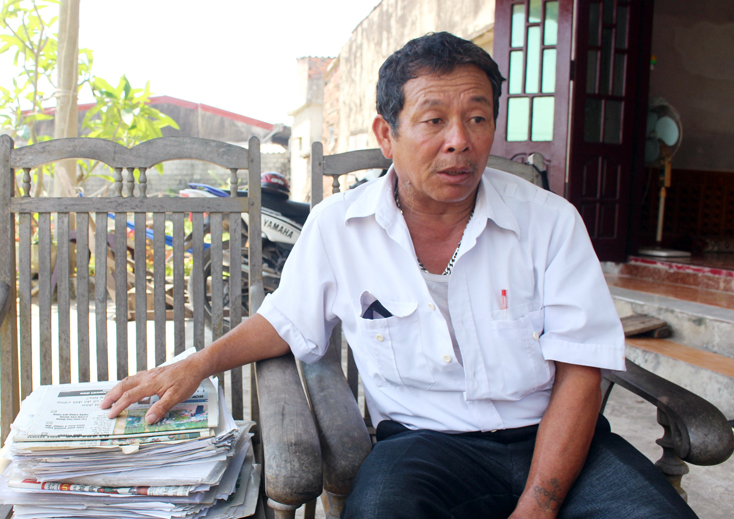 Ông Phan Văn Hùng, người có nhiều thành tích trong đấu tranh chống tiêu cực tại xã Hải Trạch.