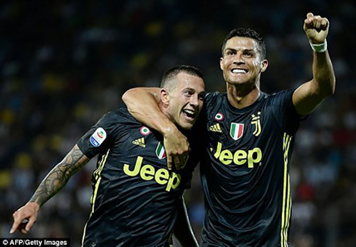  Juventus giành chiến thắng thuyết phục trước Frosinone (Ảnh: AFP).