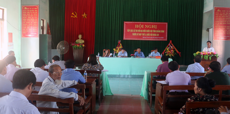 Đoàn đại biểu Quốc hội tỉnh tiếp xúc cử tri huyện Quảng Trạch