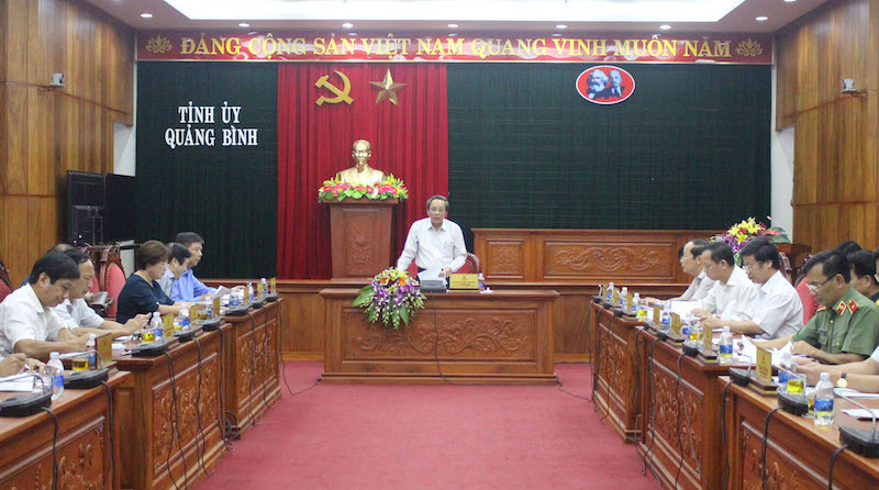 Đồng chí Bí thư Tỉnh ủy Hoàng Đăng Quang phát biểu kết luận tại hội nghị