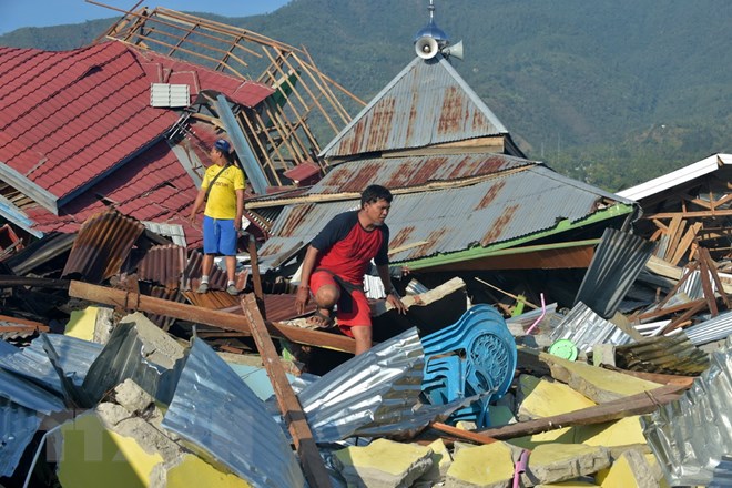 Thiết lập nơi trú ẩn cho nạn nhân động đất-sóng thần ở Indonesia