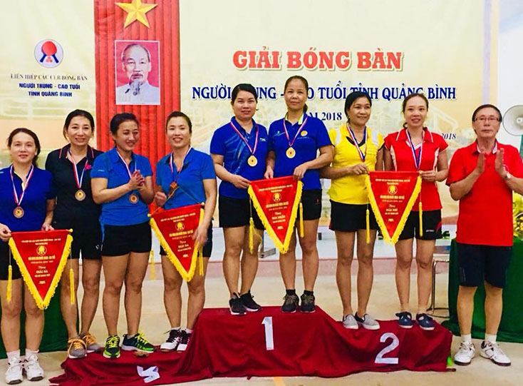 Giải bóng bàn người trung-cao tuổi tỉnh Quảng Bình năm 2018