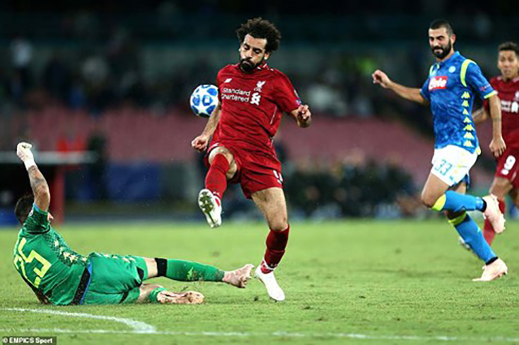 Mohamed Salah có trận đấu thất vọng. (Ảnh: EMPICS Sport)