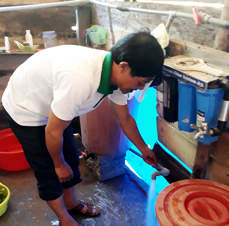 Công trình nước sạch góp phần nâng cao chất lượng cuộc sống của bà con xã Hóa Phúc.