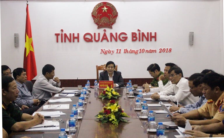  Đồng chí Phó Chủ tịch Thường trực UBND tỉnh chủ trì hội nghị tại điểm cầu tỉnh Quảng Bình 