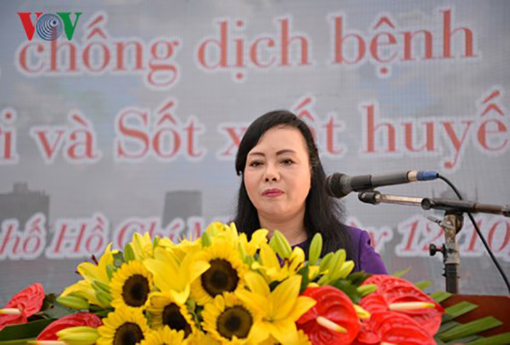 Bộ trưởng Bộ Y tế Nguyễn Thị Kim Tiến phát biểu