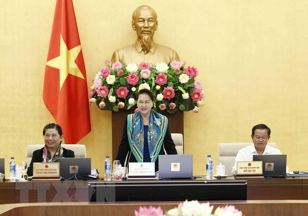 Chủ tịch Quốc hội Nguyễn Thị Kim Ngân phát biểu. (Ảnh: Văn Điệp/TTXVN)
