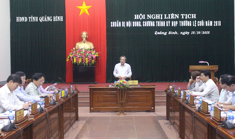 Đồng chí Chủ tịch HĐND tỉnh Hoàng Đăng Quang kết luận tại hội nghị