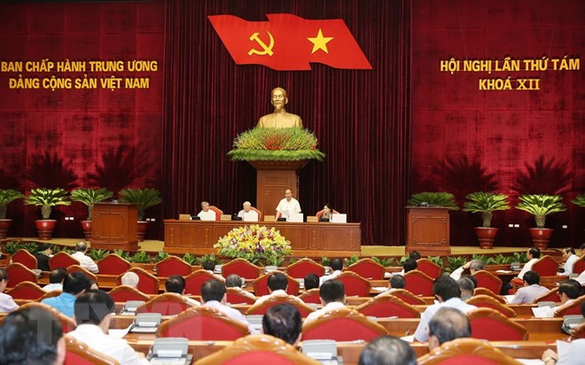 Phiên thảo luận về Báo cáo tổng kết 10 năm thực hiện Nghị quyết Trung ương 4 khóa X về Chiến lược biển Việt Nam đến năm 2020. (Nguồn: TTXVN)