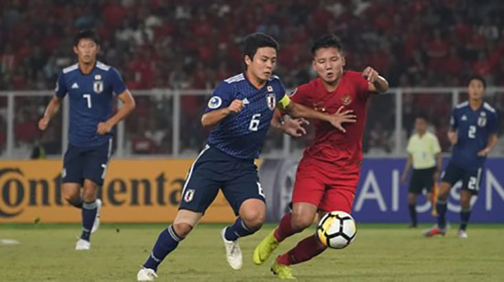 Dù được chơi trên sân nhà nhưng U19 Indonesia không thể gây bất ngờ trước U19 Nhật Bản. (Ảnh: AFC)