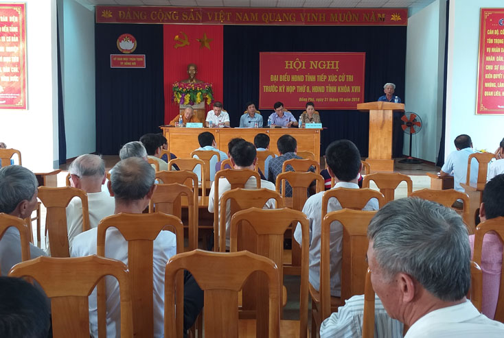Tổ đại biểu HĐND tỉnh tiếp xúc với cử tri TP. Đồng Hới tại phường Đồng Phú