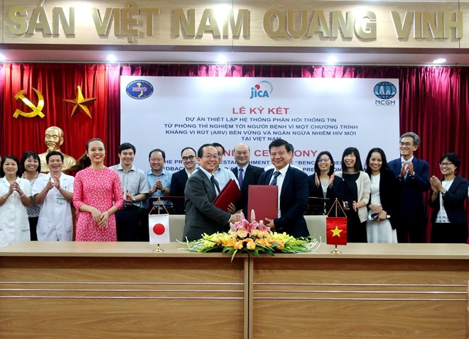 Hình ảnh buổi lễ ký kết hợp tác. (Ảnh: PV/Vietnam+)