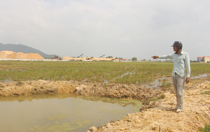 Khu vực ruộng được Tiểu ban DĐĐT của thôn Phú Lộc 4 đo đạc và giao đất cho một số hộ dân cải tạo để canh tác, trong khi hầu hết các nông hộ ở đây chưa bốc thăm nhận ruộng.