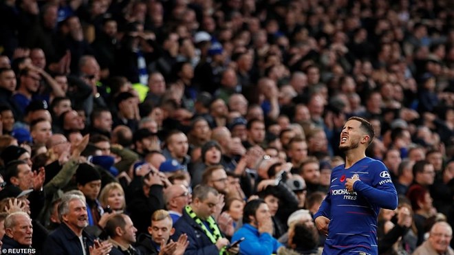  Hazard không thể giúp Chelsea giành chiến thắng.
