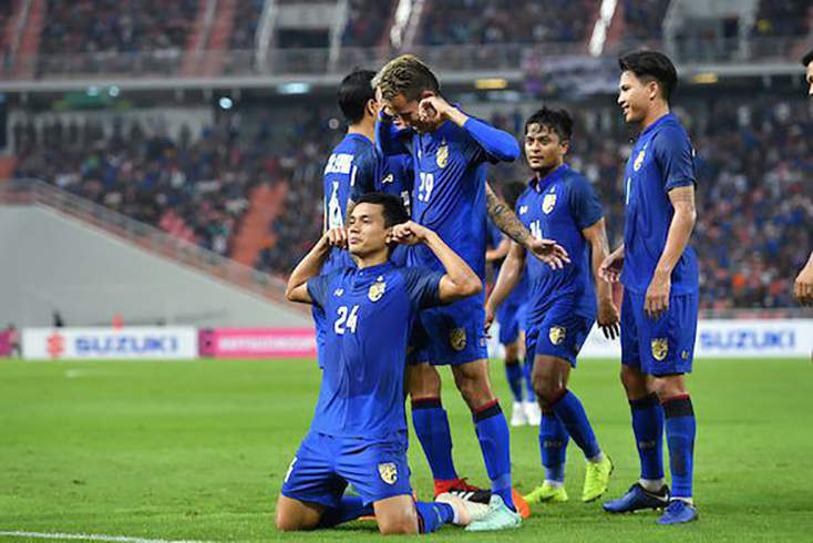 Các cầu thủ Thái Lan ăn mừng bàn thắng vào lưới Indonesia - Ảnh: AFF
