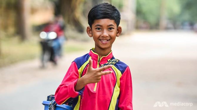 Cậu bé người Campuchia có thể nói hơn 10 ngôn ngữ. (Nguồn: channelnewsasia)