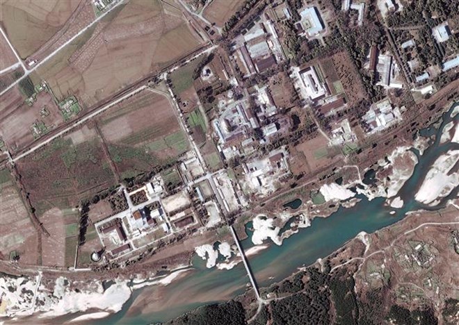 Tổ hợp hạt nhân Yongbyon của Triều Tiên, nằm cách Bình Nhưỡng khoảng 100km về phía bắc. (Ảnh: EPA/TTXVN)