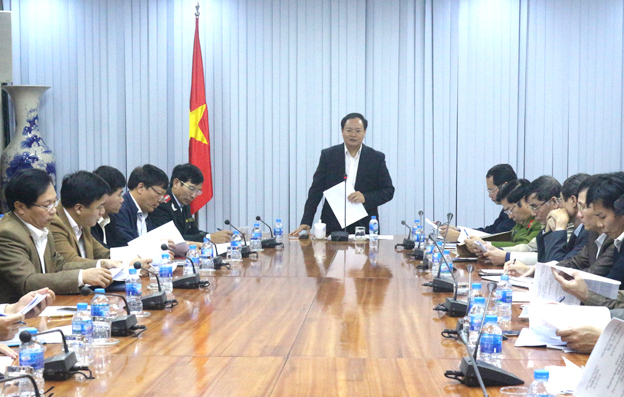 Đồng chí Lê Minh Ngân, Phó Chủ tịch UBND tỉnh phát biểu kết luận tại hội nghị.