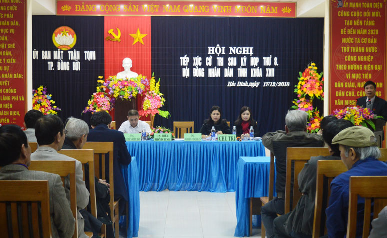 Đại biểu HĐND tỉnh tiếp xúc cử tri thành phố Đồng Hới