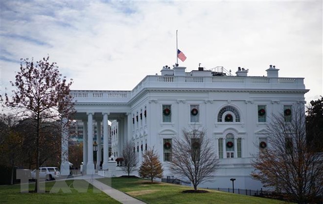 Nhà Trắng ở thủ đô Washington, Mỹ. (Ảnh: AFP/TTXVN)