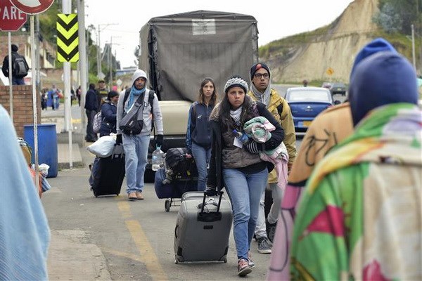 Người di cư Venezuela tại khu vực Ipiales, Colombia. (Nguồn: AFP/TTXVN)